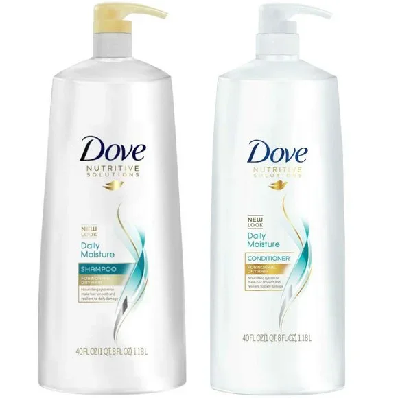 Dove Nutritive Solutions Daily Moisture, Shampoo and Conditioner Duo Set, 40 Oz - Picture 1 of 5